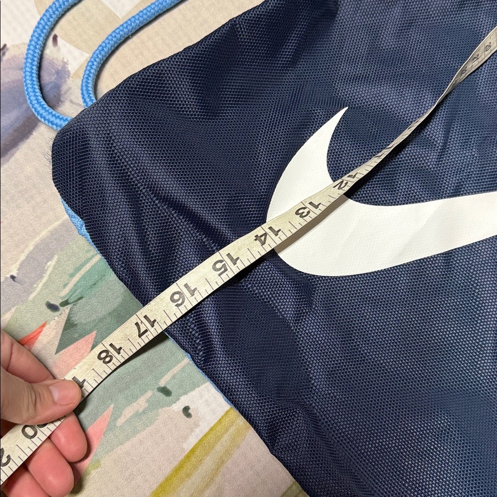 Nike Dark Blue Drawstring Backpack lightweight - image 3